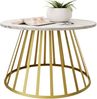 Couchtisch Montok, Beine aus Stahl (Farbe: Gold / Bianco Marmor) Bild 2