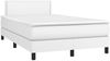 vidaXL Boxspringbett mit Matratze & LED Kunstleder Weiß 120x200 cm Bild 3