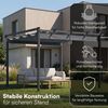 STEELSØN 'Xyriela' Pergola mit Schiebedach, 4x3m, Aluminium, anthrazit/grau, Gartenpavillon, wetterfest, Pavillon mit freistehender Terrassenüberdachung Bild 2
