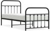 vidaXL Bettgestell mit Kopf- und Fußteil Metall Schwarz 90x190 cm 352588 Bild 2