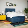 vidaXL Boxspringbett mit Matratze Blau 160x200 cm Stoff 3292113 Bild 3