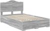 vidaXL Bettrahmen Graues Sonoma 120 x 190 cm Holzwerkstoff 3413635 Bild 4