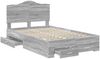 vidaXL Bettrahmen Graues Sonoma 120 x 190 cm Holzwerkstoff 3413635 Bild 5