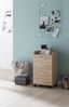 Rollcontainer WL5.749 40 x 70,5 x 33 cm Sonoma, Schreibtisch-Container Rollschrank 4 Schubladen, Moderner Schubladencontainer mit Rollen, Standcontainer Bürocontainer Beistellcontainer Bild 3