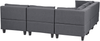 Beliani 'Unstad' Sofa, Dunkelgrau, Stoff, 72 x 228 x 228 cm, mit Ottomane, Rechts Bild 5