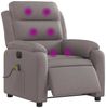 vidaXL Massagesessel Elektrisch Taupe Stoff 3204976 Bild 3
