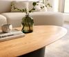 Couchtisch Edge Oval 140x75 cm Eiche Natur Runde Kante Conis Metall Schwarz Bild 5
