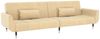 vidaXL Schlafsofa 2-Sitzer mit 2 Kissen Creme Samt 337591 Bild 2