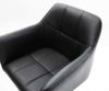 Barstuhl Yulo-Flex Echt-Leder Schwarz Freischwinger flach Edelstahl Bild 4