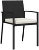 vidaXL Garten Essgruppe 7 pcs Schwarz Pulverbeschichteter Stahl 3379237 Bild 5