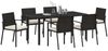 vidaXL Garten Essgruppe 7 pcs Schwarz Pulverbeschichteter Stahl 3379237 Bild 2