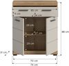 Standschrank B/H/T: 74x88x31 cm in Evoak Oak Nachbildung Bild 4
