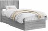 vidaXL Bettgestell mit Stauraum und Kopfteil Grau Sonoma 90 x 190 cm 3414520 Bild 2