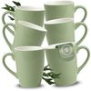 matches21 HOME & HOBBY Tasse Kaffeetassen 6er Set aus Keramik 340ml, Teetassen in Salbeigrün, 6-tlg, Keramik, Moderne Kaffeebecher Spülmaschinenfest & Mikrowellengeeignet Bild 2