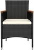 vidaXL 5-tlg. Garten-Lounge-Set Poly Rattan Schwarz 3058476 Bild 4