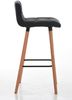 Barhocker GITOR - Stoff Dunkelgrau 42x49x94 cm | Barstuhl Mit Lehne Tresenhocker Tresenstuhl Kneipenhocker Kneipenstuhl Bild 3