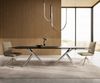 Esstisch Edge 300x100 Keramik Laminam®Noir Desir Braun Estelar rund Edelstahl Bild 2