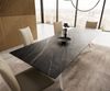 Esstisch Edge 300x100 Keramik Laminam®Noir Desir Braun Estelar rund Edelstahl Bild 4