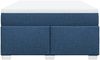 vidaXL Boxspringbett mit Matratze Blau 140x190 cm Stoff 3285136 Bild 4