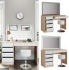 Schminktisch Sherry Weiß/Sonoma 120 cm mit LED-Spiegel und Hocker Vicco Bild 2