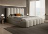 Goldstoff Polsterbett mit Bettkasten - LOFT inkl. Lattenrost und hohem Kopfteil (140x200 160x200 180x200 200x200cm - mit gepolstertem Kopfteil, Doppelbett - Designerbett - Wolkenbett), Erhältlich in 4 Größen Bild 1