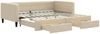 vidaXL Tagesbett Ausziehbar mit Schubladen Creme 100x200 cm Stoff 3196623 Bild 2