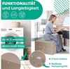 KESSER® Klappmatratze Gästematratze 3-fach Faltmatratze faltbar zum Sitzhocker | Schaumstoff 25kg/m³ extra dick 15cm atmungsaktiv waschbar abnehmbarer Bezug | Matratze inkl. Camping Tragetasche Taupe, 90 x 200 x 15 cm Bild 3