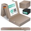 KESSER® Klappmatratze Gästematratze 3-fach Faltmatratze faltbar zum Sitzhocker | Schaumstoff 25kg/m³ extra dick 15cm atmungsaktiv waschbar abnehmbarer Bezug | Matratze inkl. Camping Tragetasche Taupe, 90 x 200 x 15 cm Bild 2