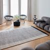 Flachgewebter Wollteppich | Teppich aus Wolle mit Fransen | Pflegeleichter Wollteppich | Korbmuster-Optik | Schwarz-Weiß, 120x170 cm, 4mm Florhöhe | PISA Kollektion von Kadima Design Bild 2