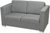 vidaXL 2-Sitzer Sofa Stoff Hellgrau [243580] Bild 3