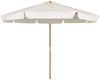 Sekey Sonnenschirm Ø 300 cm Sonnenschirm Holz Gartenschirm Knickbar, Sonnenschutz UPF 50+, LxB: 300,00x300,00 cm, Runder Terrassenschirm mit Volant Bild 3