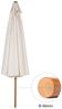 Sekey Sonnenschirm Ø 300 cm Sonnenschirm Holz Gartenschirm Knickbar, Sonnenschutz UPF 50+, LxB: 300,00x300,00 cm, Runder Terrassenschirm mit Volant Bild 4