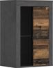 xonox. home Wohnen Jam X8BB4T40 Vitrine Glasvitrine Dekoschrank Glas-Kommode in Old Wood/Matera Nachbildung, ca. B/H/T: 60 x 86 x 35 cm Bild 3