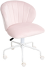 Schreibtischstuhl CHEERFUL Samtstoff Pastellrosa Bild 4