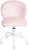 Schreibtischstuhl CHEERFUL Samtstoff Pastellrosa Bild 5