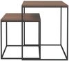 Couchtisch-Set 2-tlg. Holzwerkstoff und Metall [343112] Bild 3