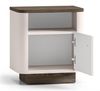 Selsey 'Vilavio' Nachttisch 1-türig mit offenem Fach, Kaschmir/Eicheoptik Dunkel, 50 cm Bild 4