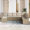 vidaXL Sofa Set mit Kissen 8 pcs Beige Poly Rattan 3346841 Bild 3