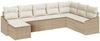vidaXL Sofa Set mit Kissen 8 pcs Beige Poly Rattan 3346841 Bild 2