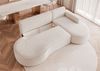 Ecksofa Schlafsofa Sofa ARLET in Stoff Abriamo Creme Ottomane Rechts Bild 5