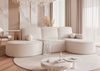 Ecksofa Schlafsofa Sofa ARLET in Stoff Abriamo Creme Ottomane Rechts Bild 3