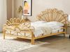 Bett mit Lattenrost FLORENTINE 160 x 200 cm Rattan Heller Holzfarbton Bild 3