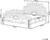 Bett mit Lattenrost FLORENTINE 160 x 200 cm Rattan Heller Holzfarbton Bild 2