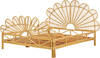 Bett mit Lattenrost FLORENTINE 160 x 200 cm Rattan Heller Holzfarbton Bild 4