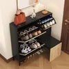 Schuhschrank, Schuhkipper, Schuhregal mit Sitzfläche, Sideboard, Mehrzweckschrank, schmal Bild 4
