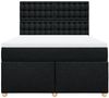 vidaXL Boxspringbett mit Matratze Schwarz 160x200 cm Stoff 3291347 Bild 4