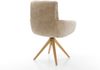 Esszimmerstuhl Abelia-Flex mit Armlehnen Mikrofaser Beige Vintage Holzgestell kantig Natur Bild 5