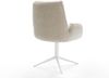 Drehstuhl Clea-Flex Webstoff Soft Beige Fußkreuz Weiß 360° drehbar Wippfunktion Bild 5