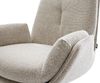 Drehstuhl Clea-Flex Webstoff Soft Beige Fußkreuz Weiß 360° drehbar Wippfunktion Bild 4