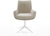 Drehstuhl Clea-Flex Webstoff Soft Beige Fußkreuz Weiß 360° drehbar Wippfunktion Bild 2
